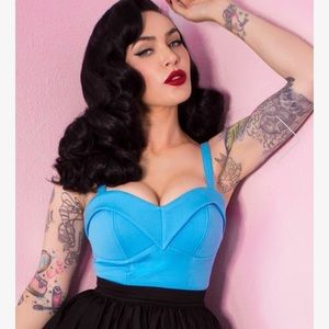 Blue Maneater Top Vixen By Micheline Pitt 4x
